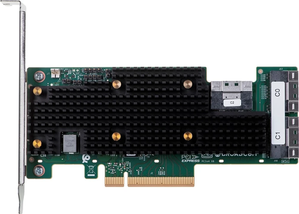 „Broadcom eHBA 9600-24i“ sąsajos plokštės / adapteris, vidinė SAS, SATA