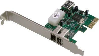Dawicontrol PCIe x1 valdiklis – 3x FireWire 400 (DC-1394)