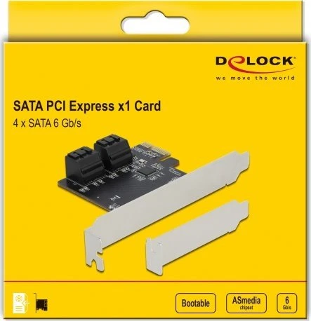 Delock karta PCI Express x1 - 4x interna