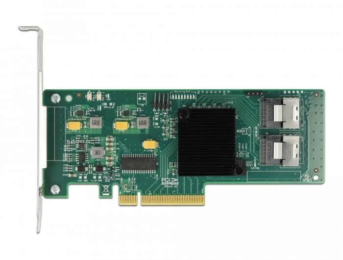 Kontroler Delock 8 prievadų SATA PCI Express x8 su jungiamaisiais kabeliais