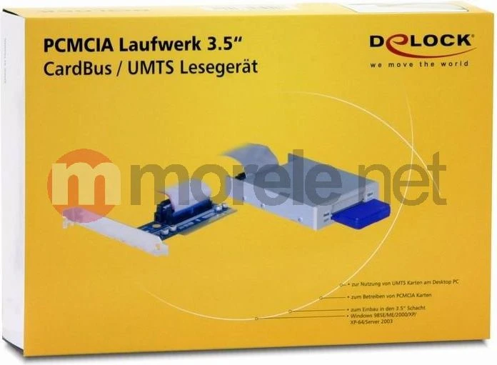 Kaitlentė Steba Kontroler Delock KARTA PCI PCMCIA NA PRZEDNI PANEL 3,5 (66000)