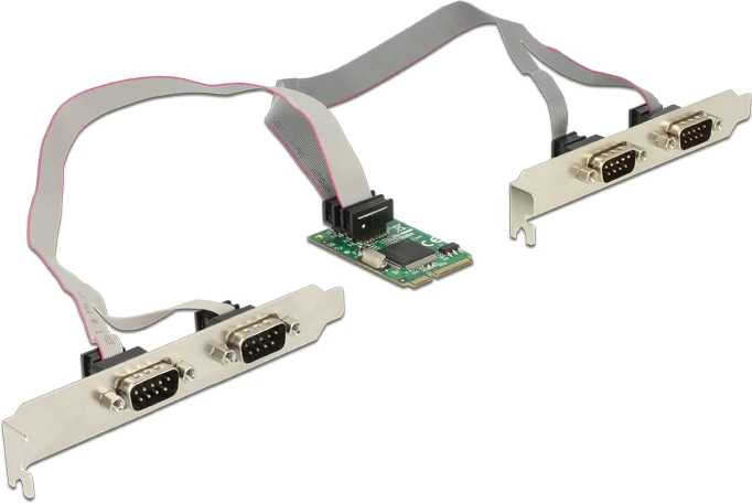 Kontroler Delock Mini PCI Expr Card 4x D-Sub9 (95243)