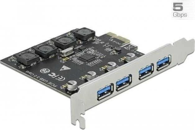 Delock PCI Express x1 Karte zu 4 x extern USB Typ-A Buchse USB 5 Gbps