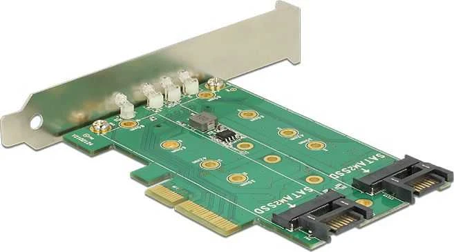 Maršrutizatorius „Delock“ PCIe 3.0 x4 valdiklis - 2x M.2 SATA (89518)