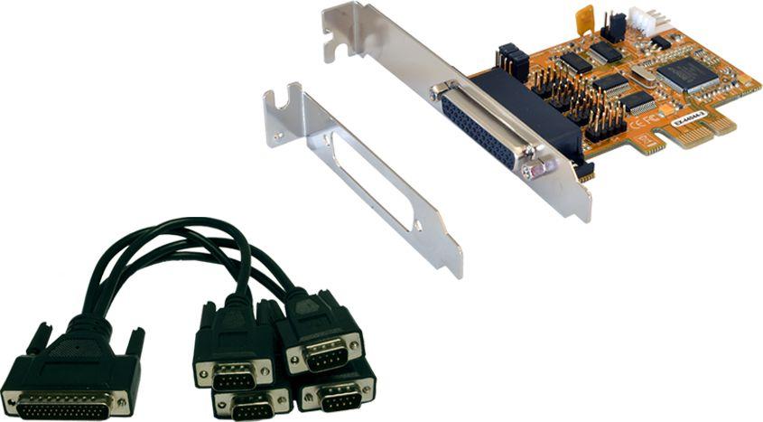 Kontroler Exsys PCIe x1 – 4x RS-232 BD9 (EX-44044-2)
