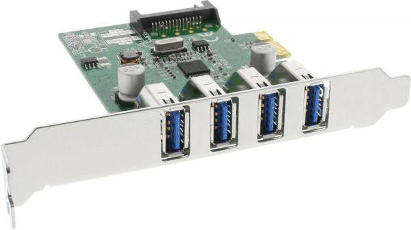 InLine PCIe plokštė su 4 USB 3.0 prievadais