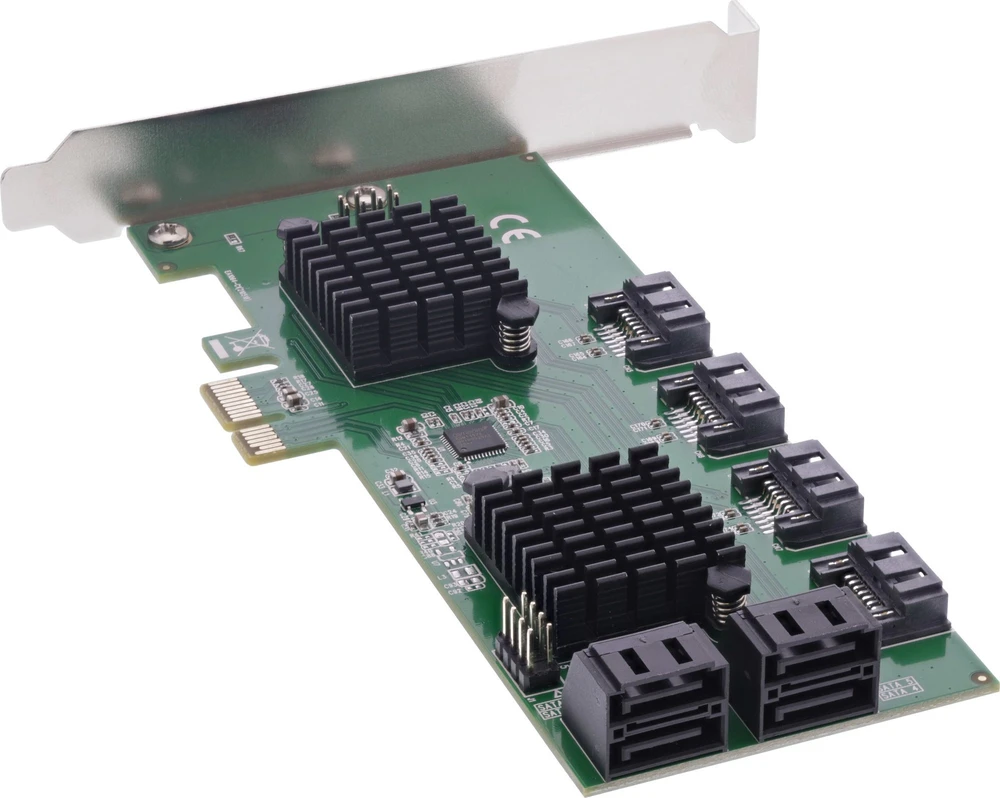 InLine sąsajos plokštė, 8x SATA 6Gb/s valdiklis, PCIe 2.0 (PCI-Express)