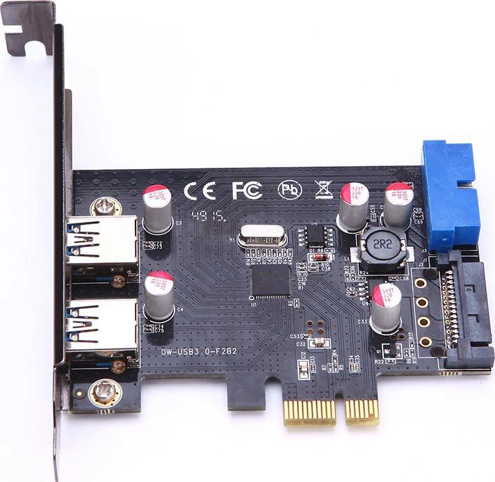 Kontroler MicroConnect PCIe 2.0 x1 – 2x USB 3.0 (MC-USB3.0-F2B2-V2)