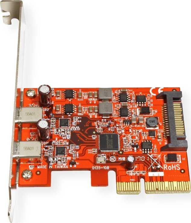 Kontroler Roline Karta PCI Express, USB 3.2 Gen 2, 2x USB-C