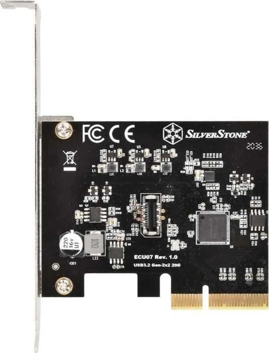 Kontroler SilverStone PCIe 3.0 x4 - 20-pin USB 3.2 Gen 2x2 (SST-ECU07)
