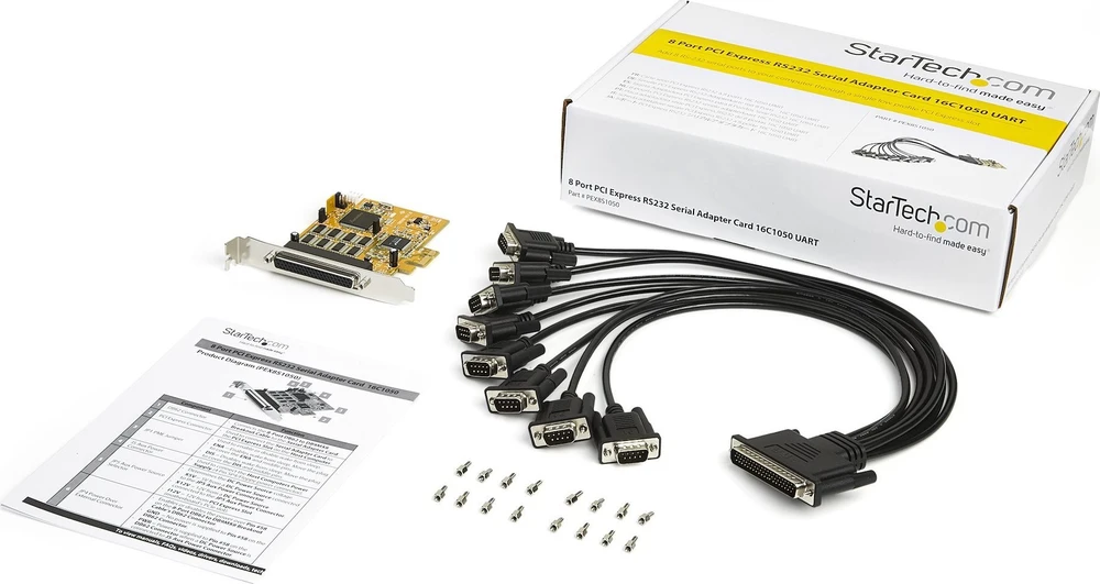 StarTech 8-PORT PCI EXPRESS RS232 KORTELĖ / ADAPTERIO KORTELĖ – PCIE Į SERIALĮ