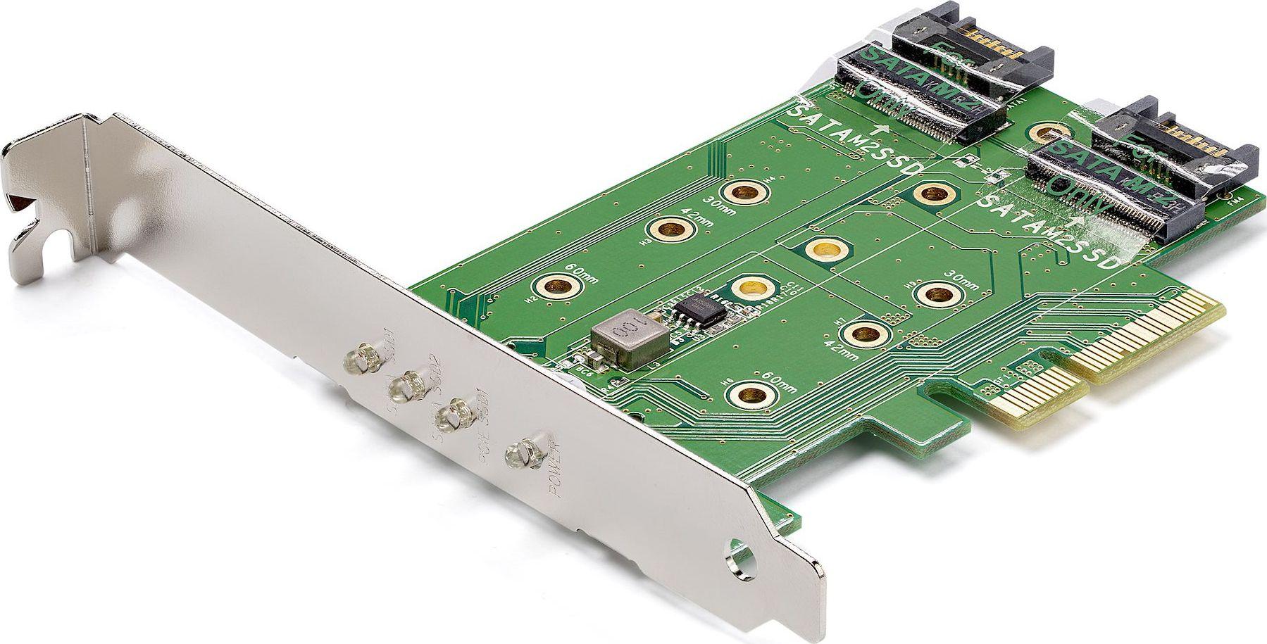 Kontroler StarTech PCIe 3.0 x4 -2x M.2 B-key + M.2 M-key (PEXM2SAT32N1)