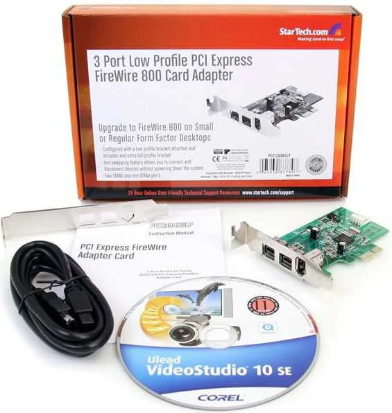 PCI kortelė Startech PEX1394B3LP