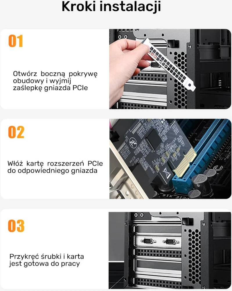 Unitek PCI Express valdiklis 2x RS-232