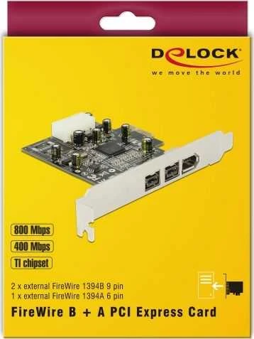 DLC DeLOCK PCI Express card FireWire A / B sąsajos plokštė / adapteris