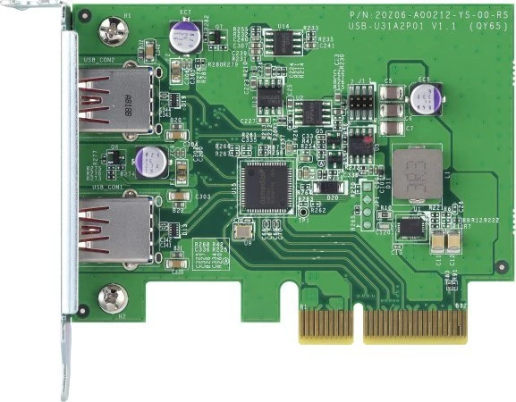 QNAP USB 3.2 Gen 2 dviejų prievadų PCIe išplėtimo plokštė