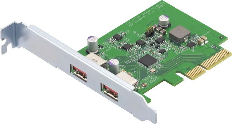 QNAP USB 3.2 Gen 2 dviejų prievadų PCIe išplėtimo plokštė