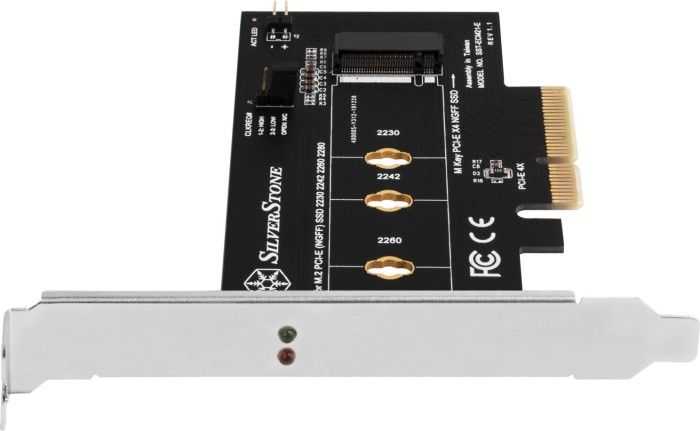 Kontrolierius SilverStone PCIE 3, 0 x 4 - M.2 PCIE M raktas (SST-ECM21-E)