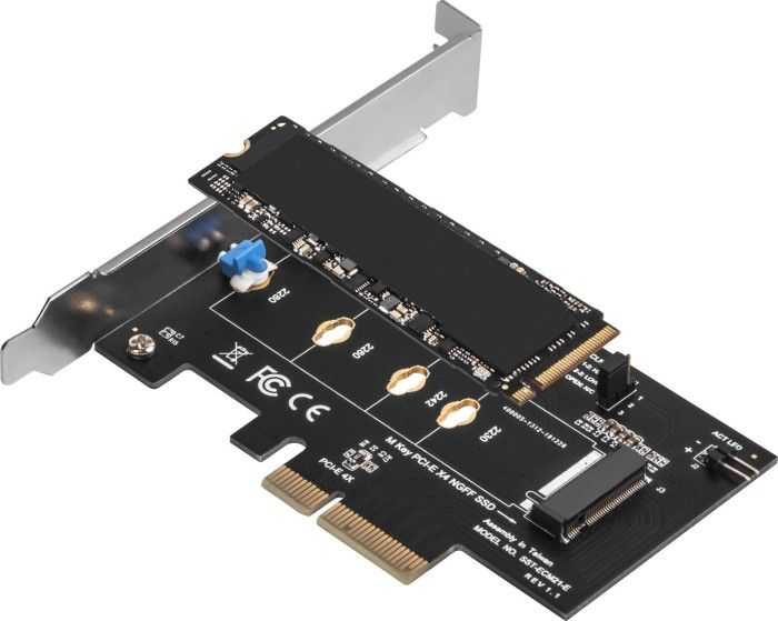 Kontrolierius SilverStone PCIE 3, 0 x 4 - M.2 PCIE M raktas (SST-ECM21-E)