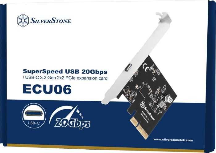 Kontroler SilverStone PCIe 3.0 x4 - USB-C 3.2 Gen 2x2 (SST-ECU06)