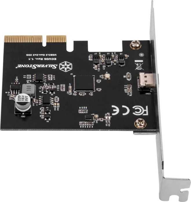 Kontroler SilverStone PCIe 3.0 x4 - USB-C 3.2 Gen 2x2 (SST-ECU06)