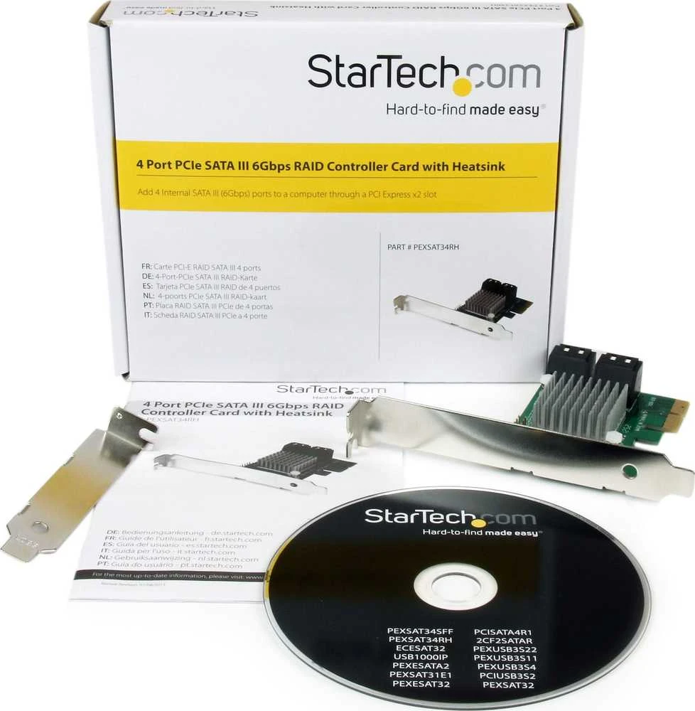 Kontroler StarTech PCIe 2.0 x2 - 4x SATA III (PEXSAT34RH)