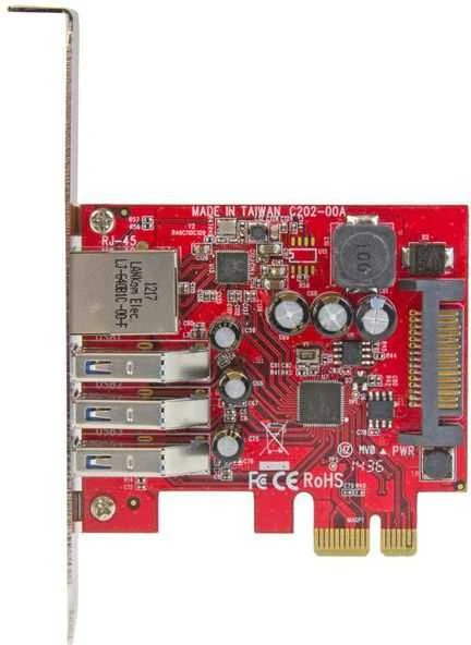Kontroler StarTech PCIe x1 - 3x USB 3.0 + Ethernet (PEXUSB3S3GE)