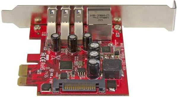 Kontroler StarTech PCIe x1 - 3x USB 3.0 + Ethernet (PEXUSB3S3GE)