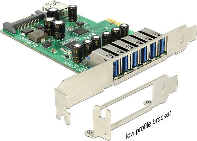 Kontroleris Delock PCIE 2.0 x1 – 7x USB 3.0 (89377)