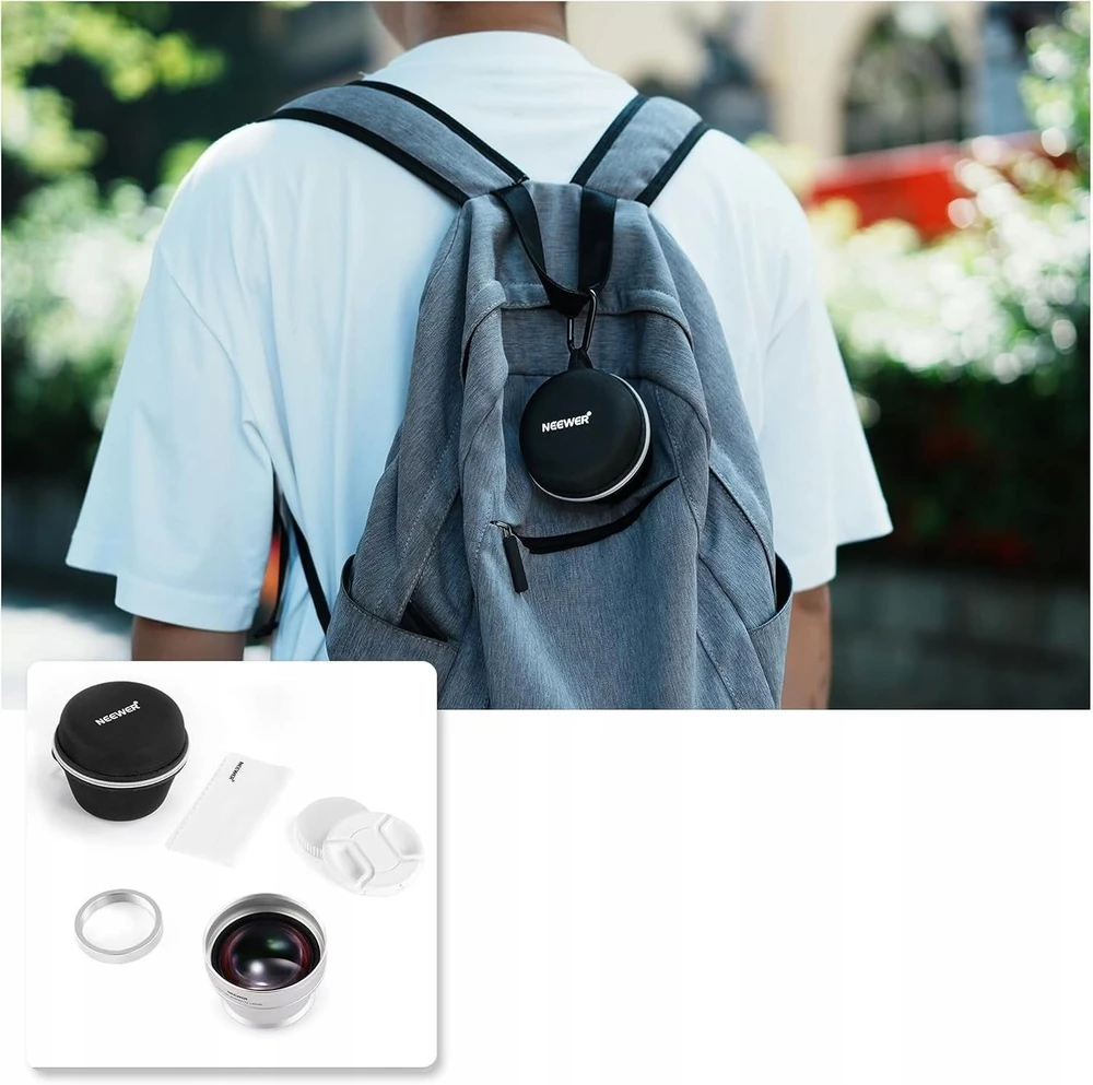 Konverteris Neewer objektyvas 1.5x telekonverteris 49 mm, skirtas „Fujifilm X100 X100v X100vi“ / / LS-61