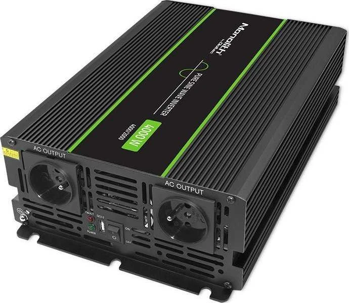 QOLTEC 51935 grynos sinusinės bangos keitiklis, monolitas / 2000 W / 4000 W / 12 V–230 V