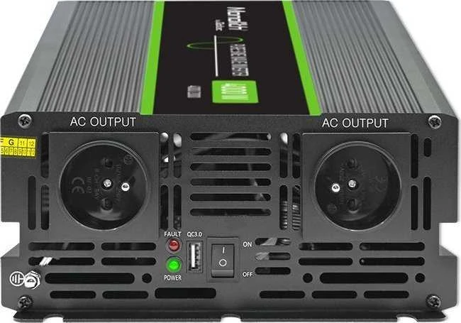 QOLTEC 51935 grynos sinusinės bangos keitiklis, monolitas / 2000 W / 4000 W / 12 V–230 V