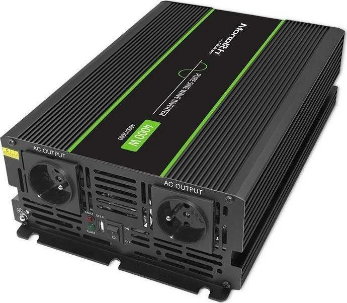 QOLTEC 51939 grynos sinusinės bangos keitiklis, monolitinis / 2000 W / 4000 W / 24 V–230 V
