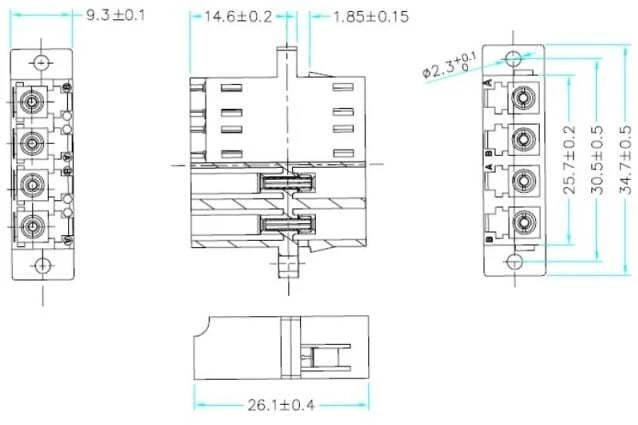 Efb Elektronik Konwerter EFB 53353.3 adapter światłowodowy LC 1 vnt. Mėlyna