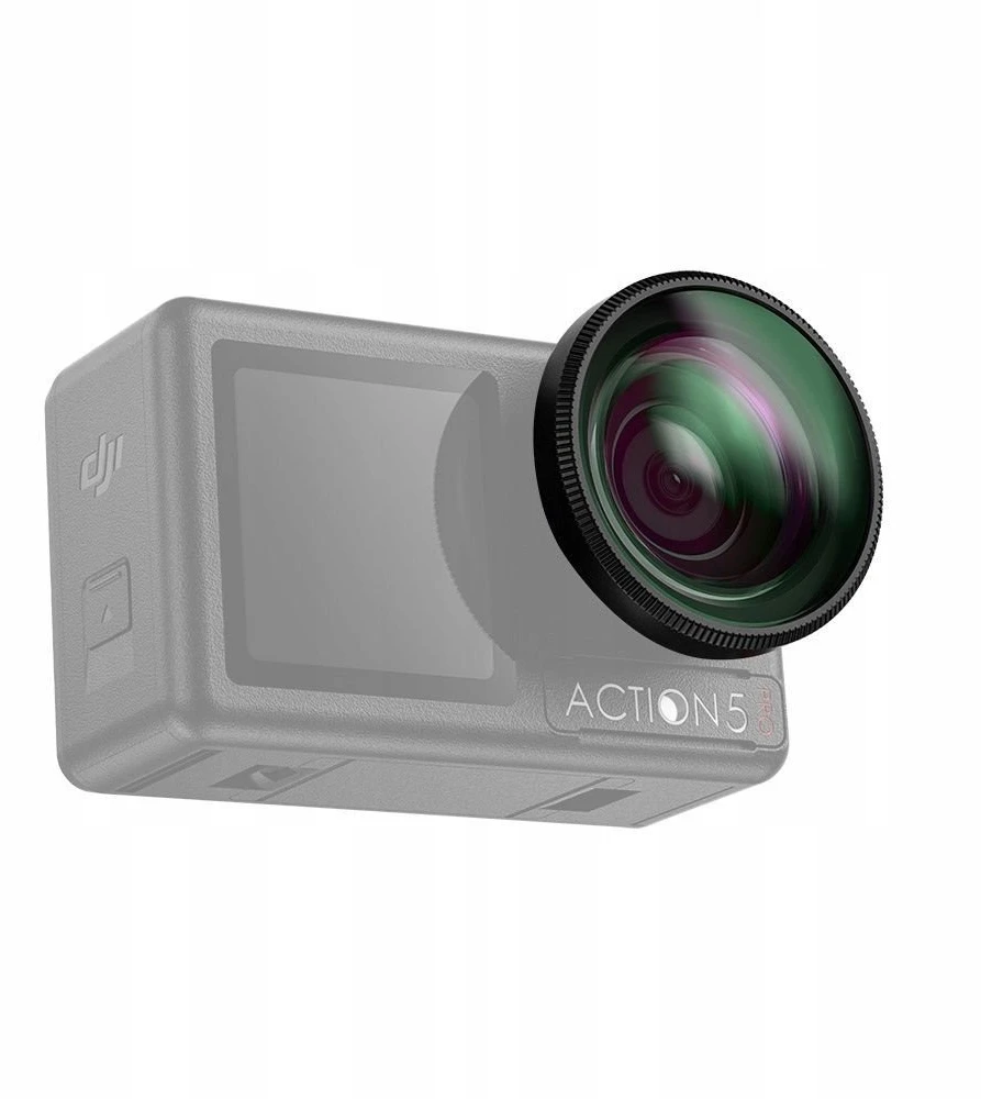 JJC Konvertavimo objektyvas „FOV Boost Lens 182°“ konverteris, skirtas „DJI Osmo Action 5 Pro“ / „Osmo Action 4“ / „F-two“