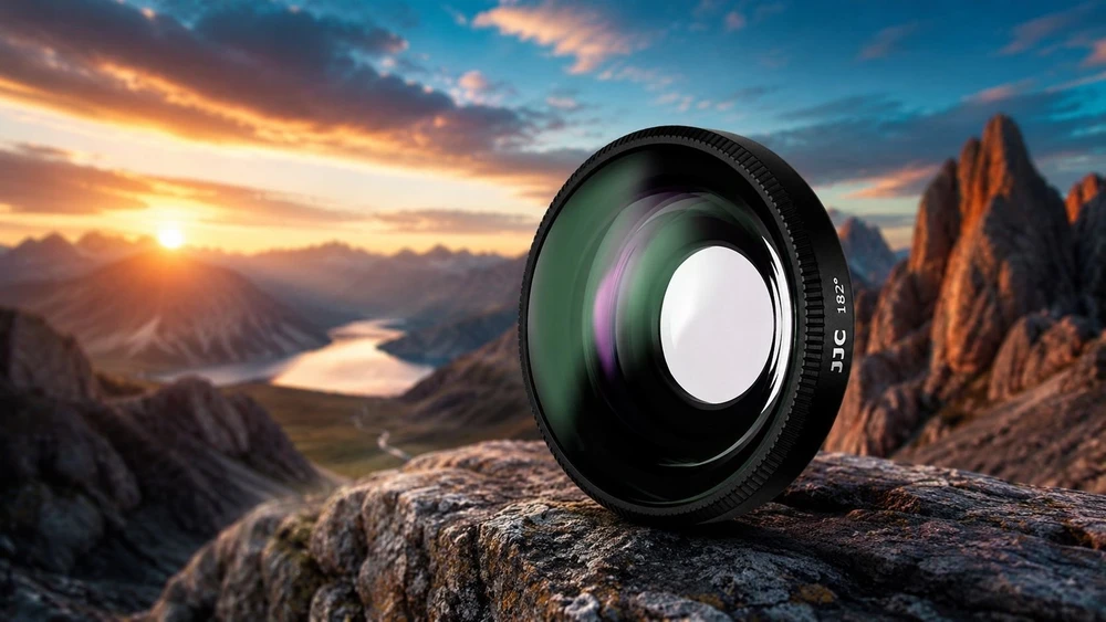 JJC Konvertavimo objektyvas „FOV Boost Lens 182°“ konverteris, skirtas „DJI Osmo Action 5 Pro“ / „Osmo Action 4“ / „F-two“