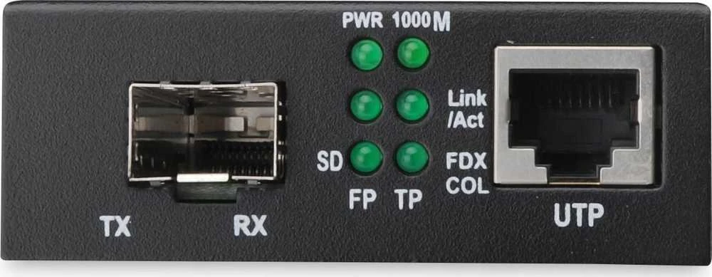Digitus DN-82211 tinklo medijos keitiklis 10000 Mbit/ai Juoda