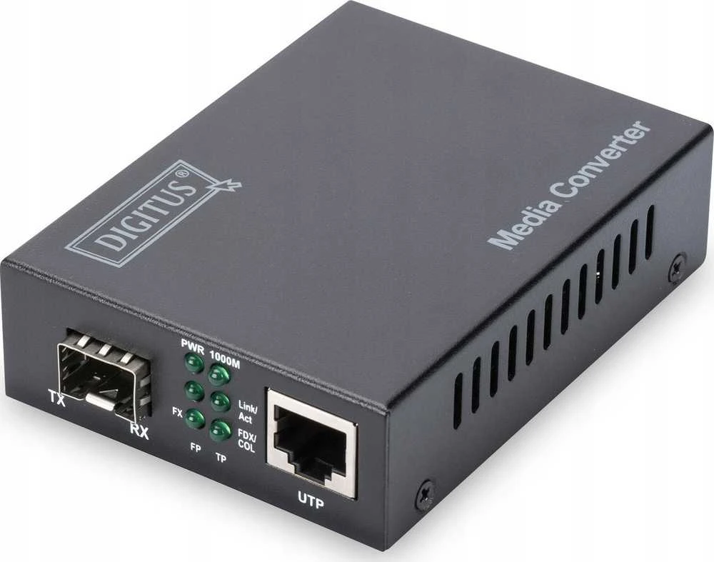 Digitus DN-82211 tinklo medijos keitiklis 10000 Mbit/ai Juoda