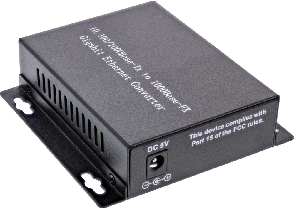 Šviesolaidinis konverteris InLine® Tinklo medijos konverteris 10/100/1000Mb/s TP į FO (SC Duplex), MM, 550m