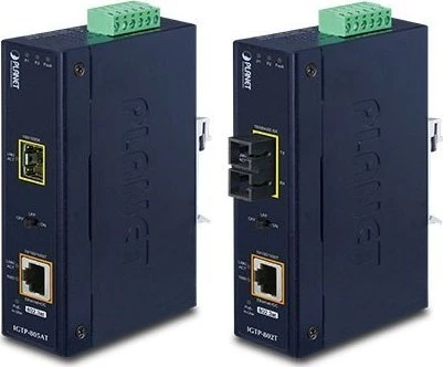 „Planet PLANET IP30 Industrial“ 10/100/1000BAS šviesolaidinis keitiklis 1000 Mbit/s Mėlyna