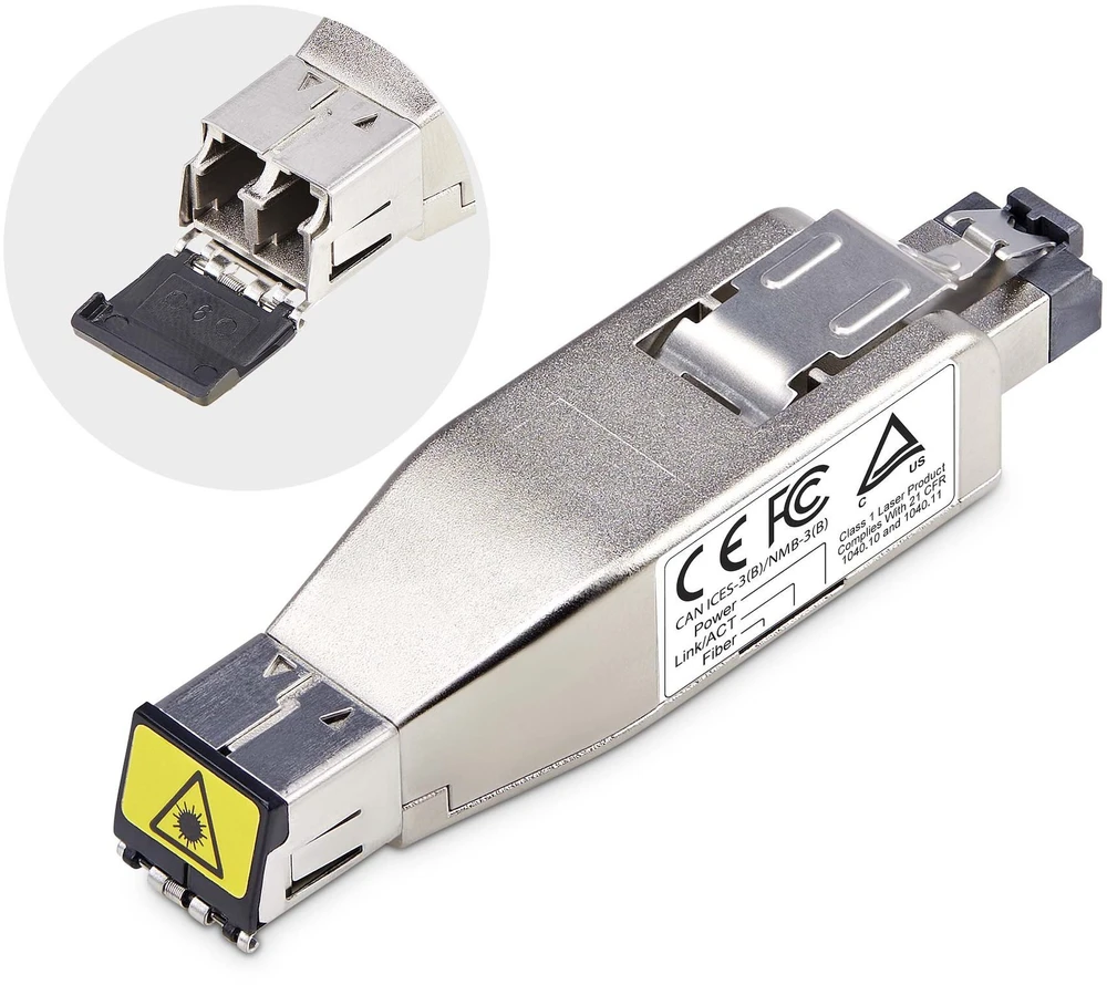 Šakotuvas StarTech FIBER TO RJ45 MEDIA CONVERTER/POE MEDIA CONVERTER DONGLE SMF/M
