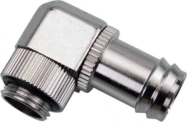 „Koolance G1/4 AG“ į G1/4 IG adapteris, 90°, pasukamas, nikeliuotas