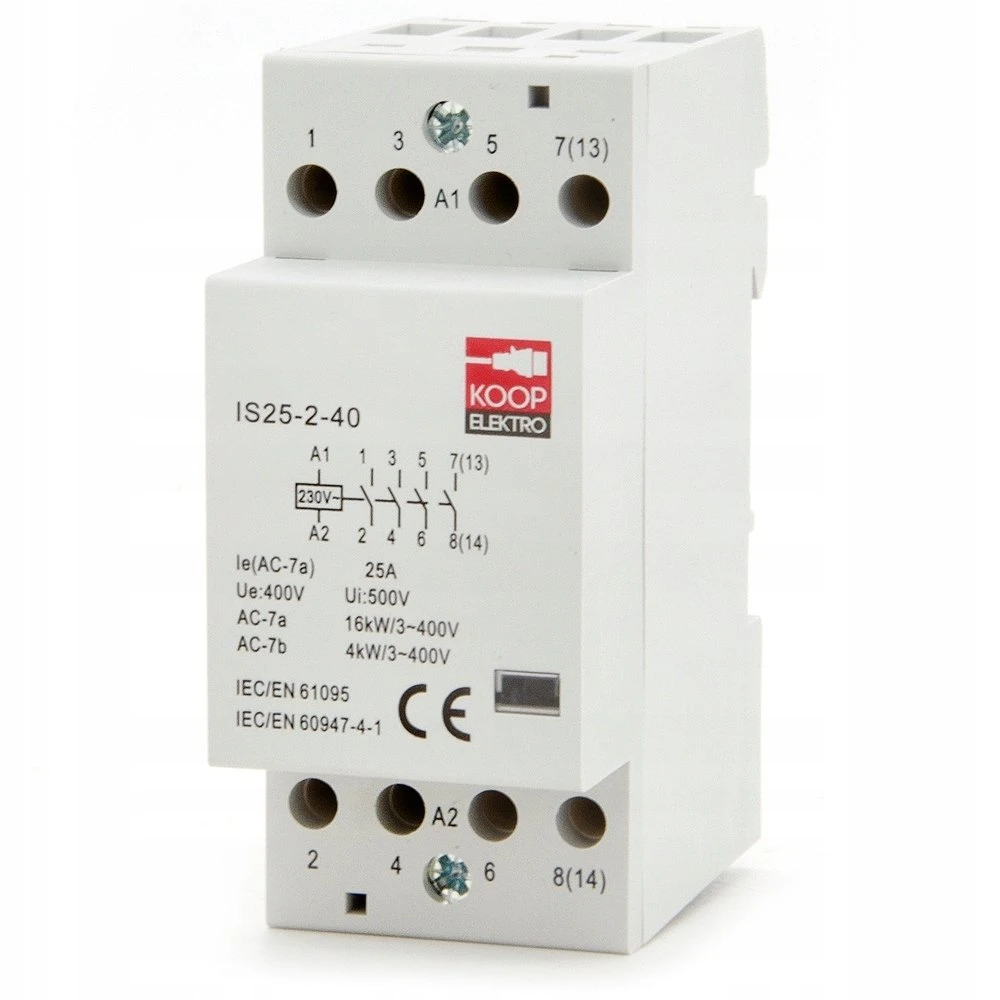 KOOP Elektro Modulinis kontaktoriai 25-40 25A 4NO 230V 2P 3-FAZ IS25-2-40