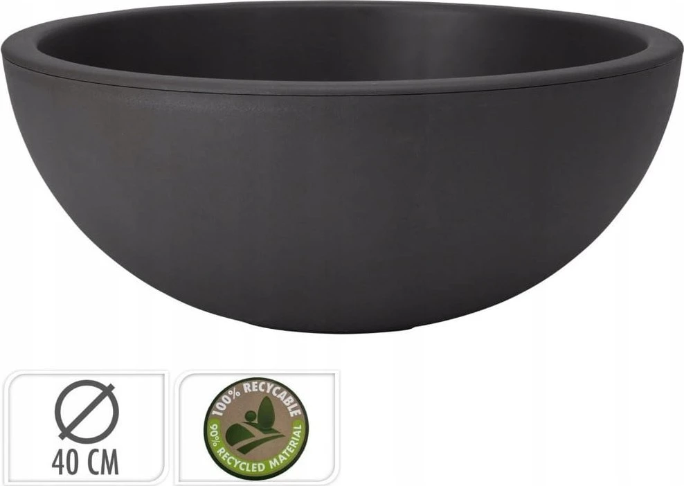 KOOPMAN Didelis plastikinis puodas, Ø 40 cm