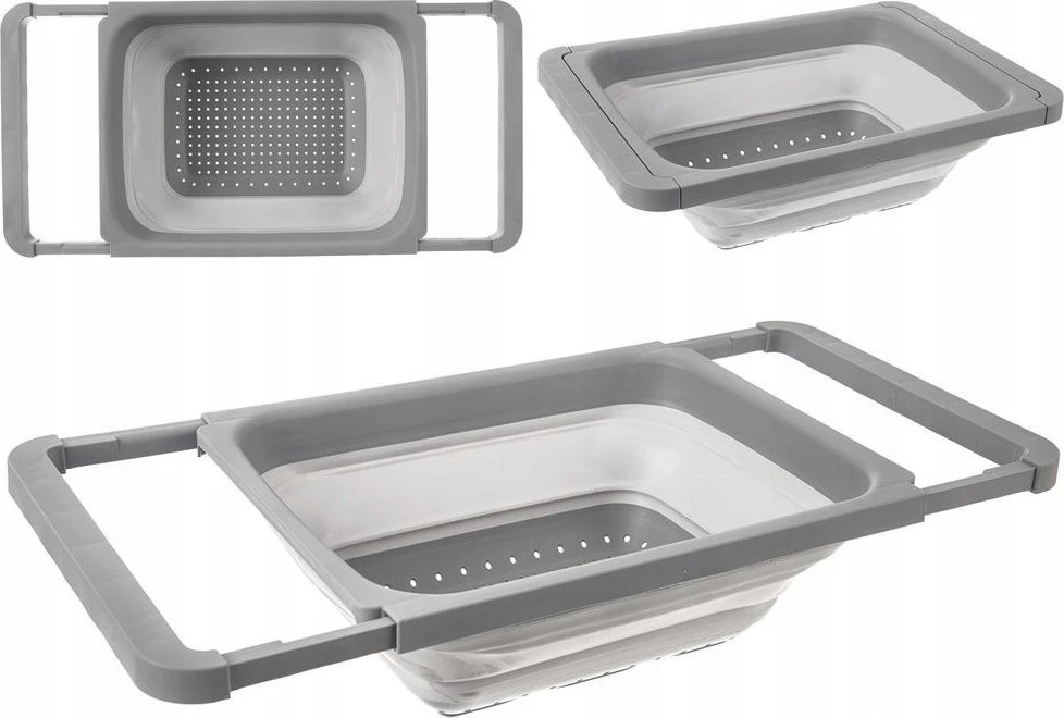 KOOPMAN Orion Silikoninis Koštuvas 39x26,5 cm Sulankstomas su Rankenomis