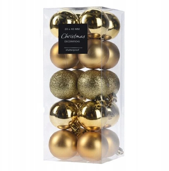 KOOPMAN Kalėdų Korpuso Rinkinys 20 vnt Auksinės 4 cm
