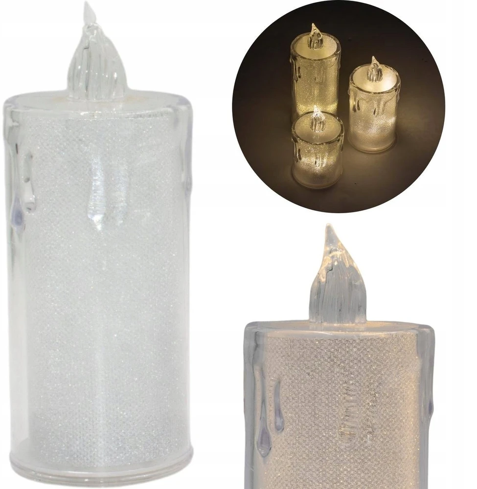 KOOPMAN dekoracinė žvakė su LED šviesa 12,5 cm