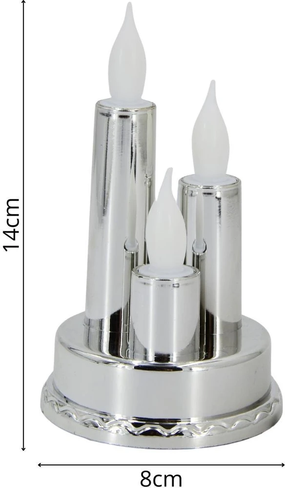 KOOPMAN baterijomis maitinama LED žvakė su laikmačio žibinto įdėklu, 14 cm
