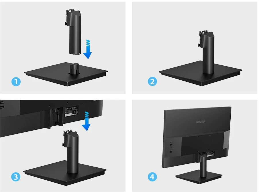 Monitorius KOORUI ESSENTIAL E2411H - 1920 x 1080 IPS 120 Hz 6 ms 16:9