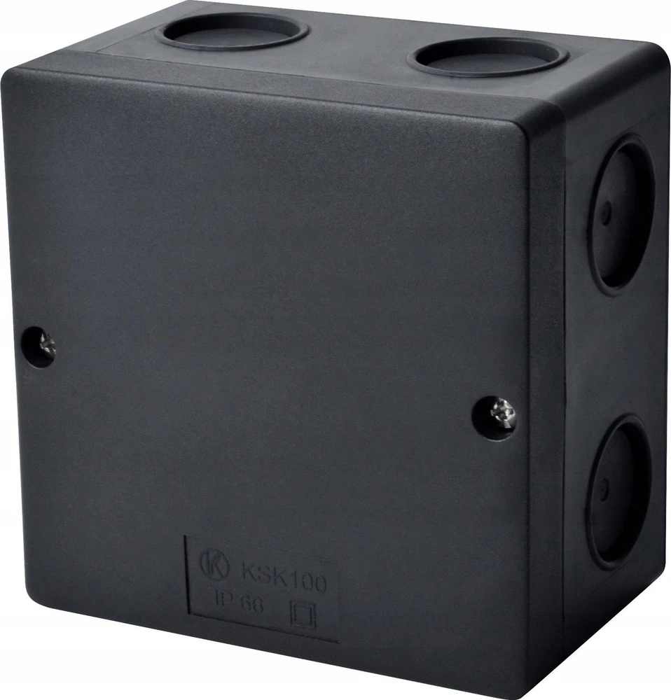 Hermetinė paskirstymo dėžutė Kopos KSK 100_FA (juoda, 101x101x63mm, IP66, UV atspari)